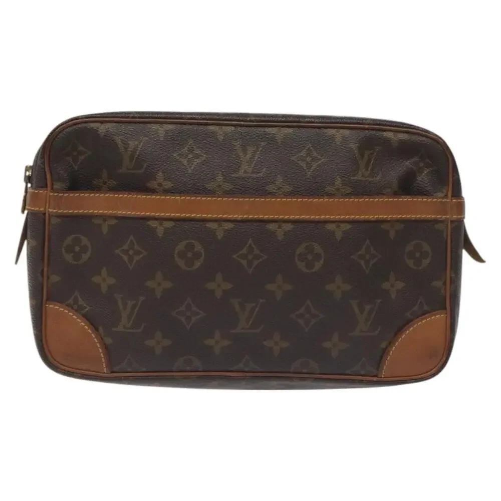 Louis Vuitton Monogram Compiegne 28 Clutch Bag Brown